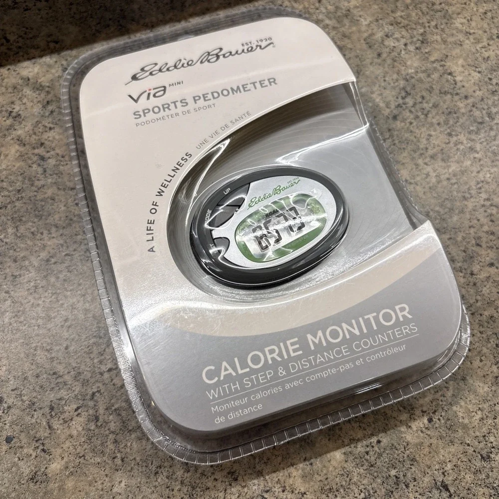 Eddie Bauer Sports Pedometer Via Mini Calorie Monitor Step & Distance Counters